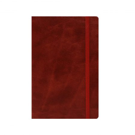 Pocket notebook, ruled ivory pages, vertical co-ordinating closure band.