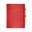 Large note book in red with elasticed closure band and pencil.