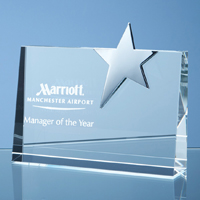 crystal horizntal award.